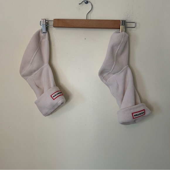 Hunter Fleece Boot Socks Cream Size Kids M - Picture 1 of 6